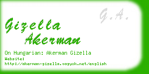 gizella akerman business card